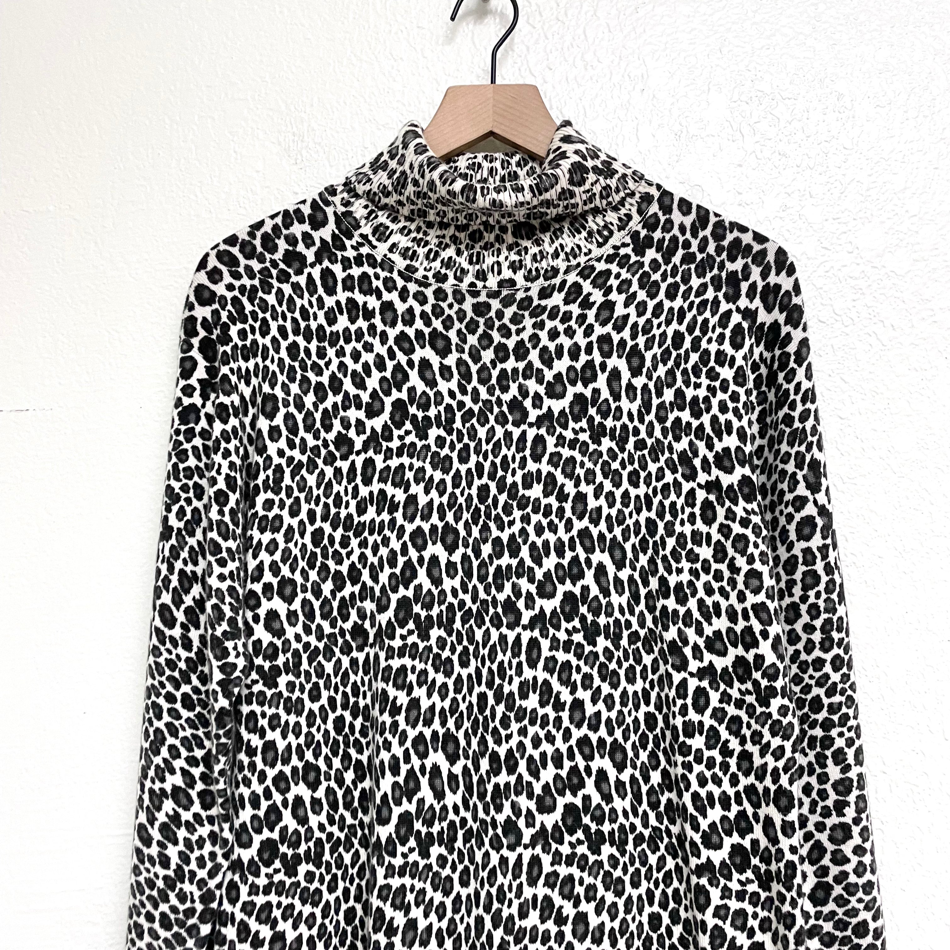 Leopard Turtleneck Sweater