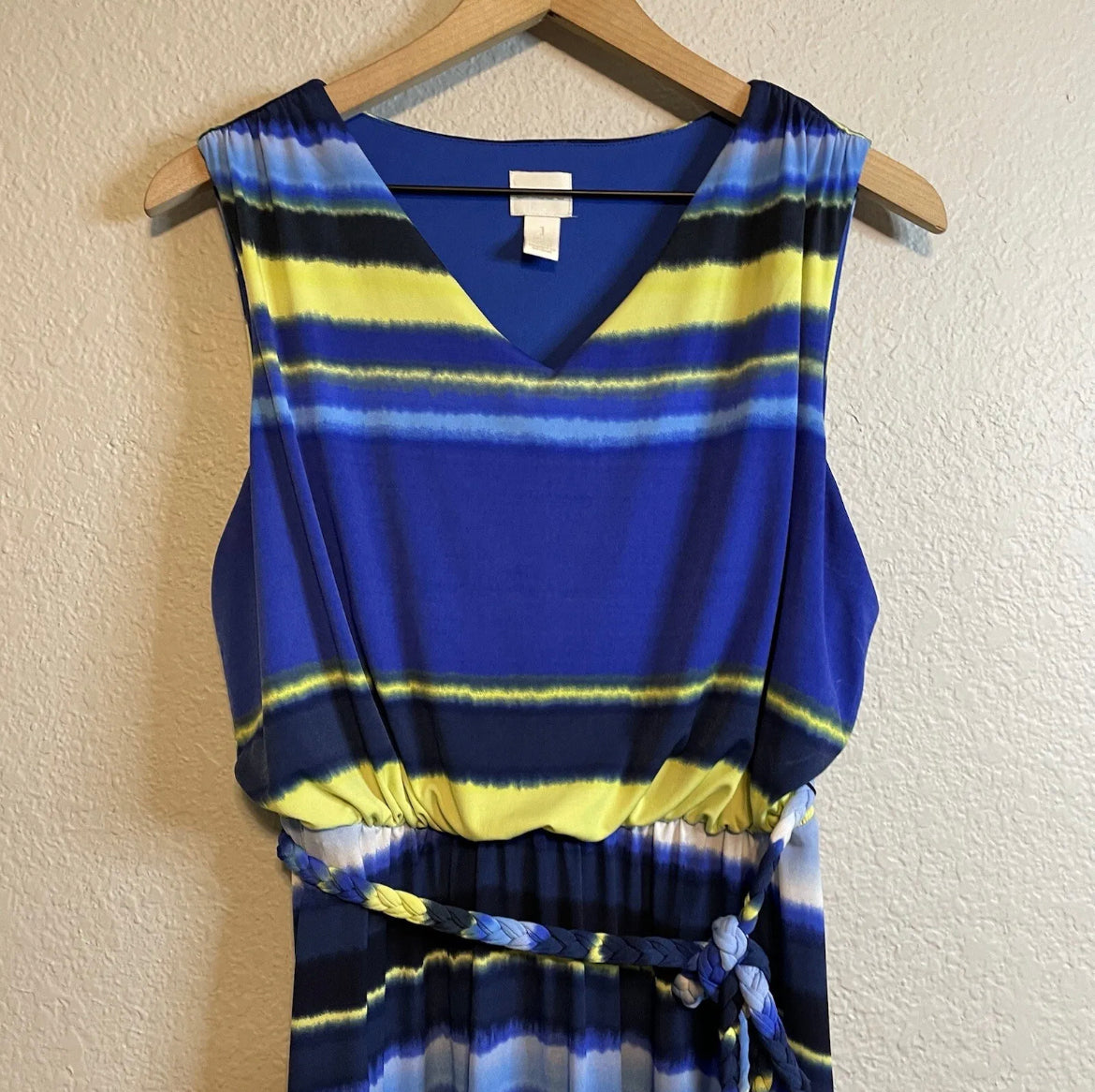 Striped Sleeveless Midi Dress