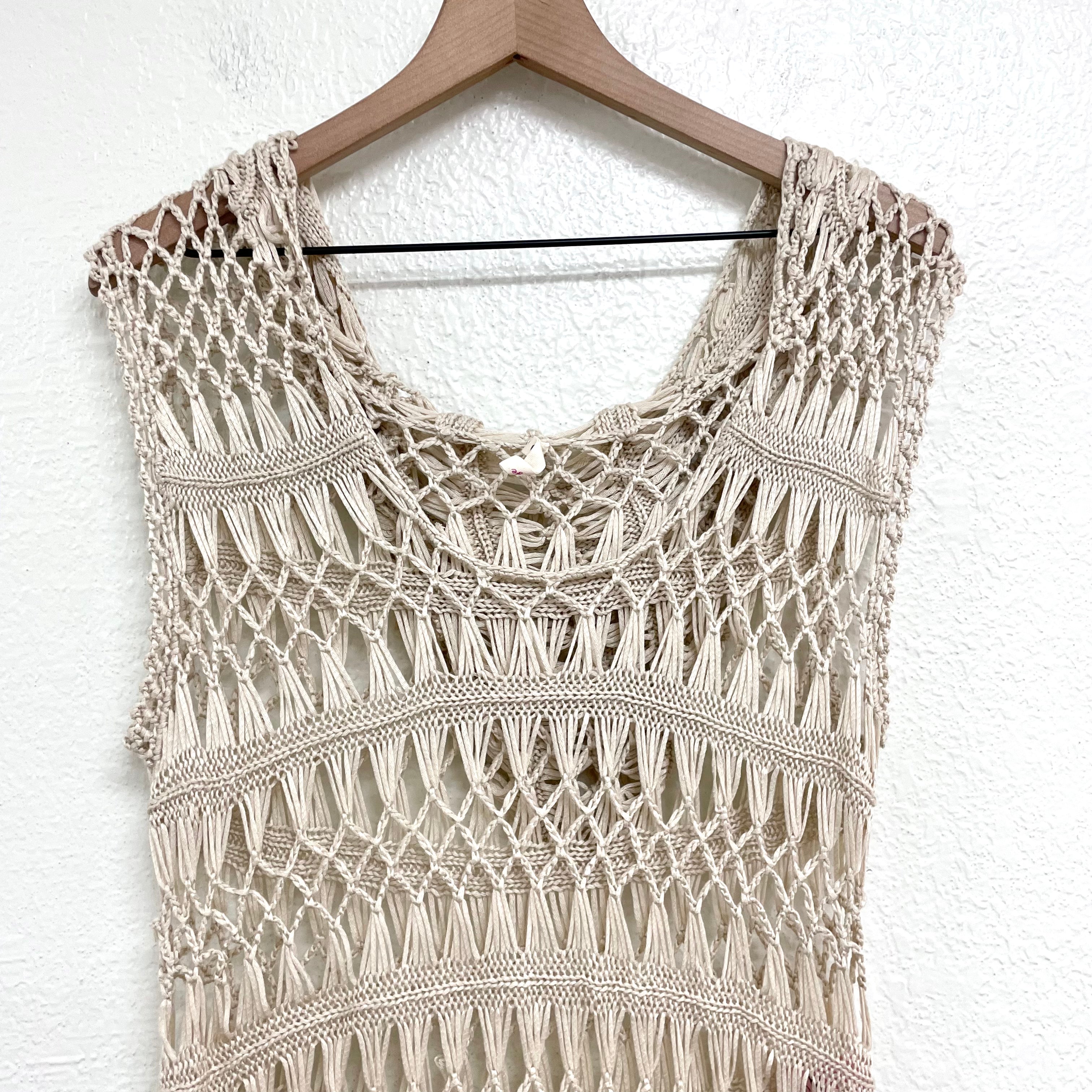 Open Knit Crochet Top