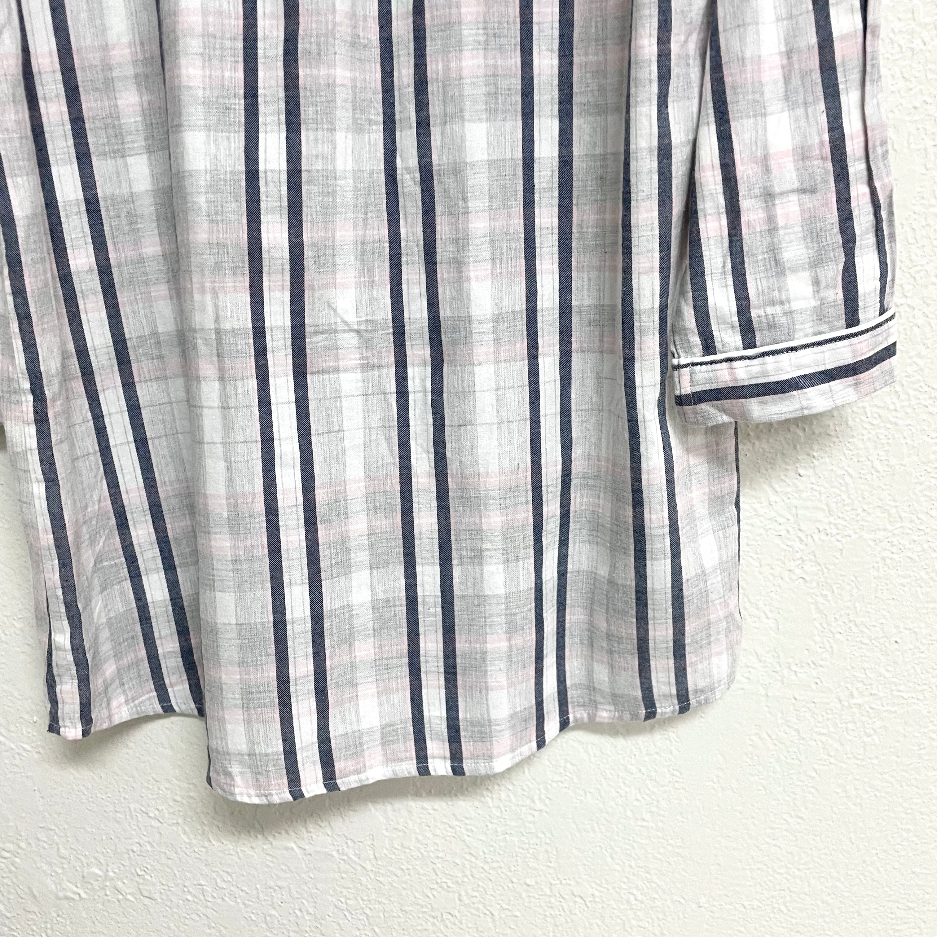 Plaid Sleep Shirt Dress