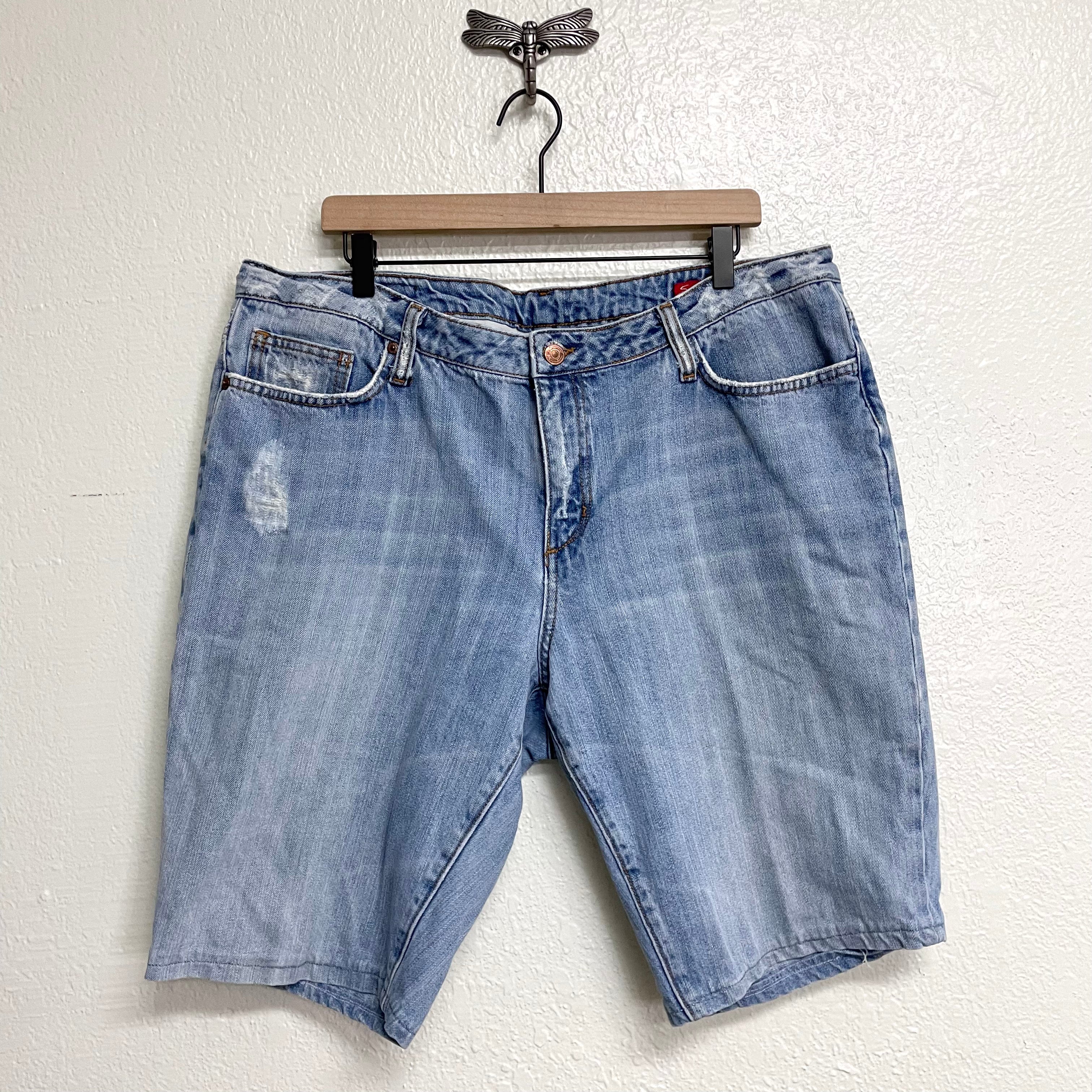 Distressed Jean Shorts