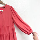 Tiered Long Sleeve Dress-4