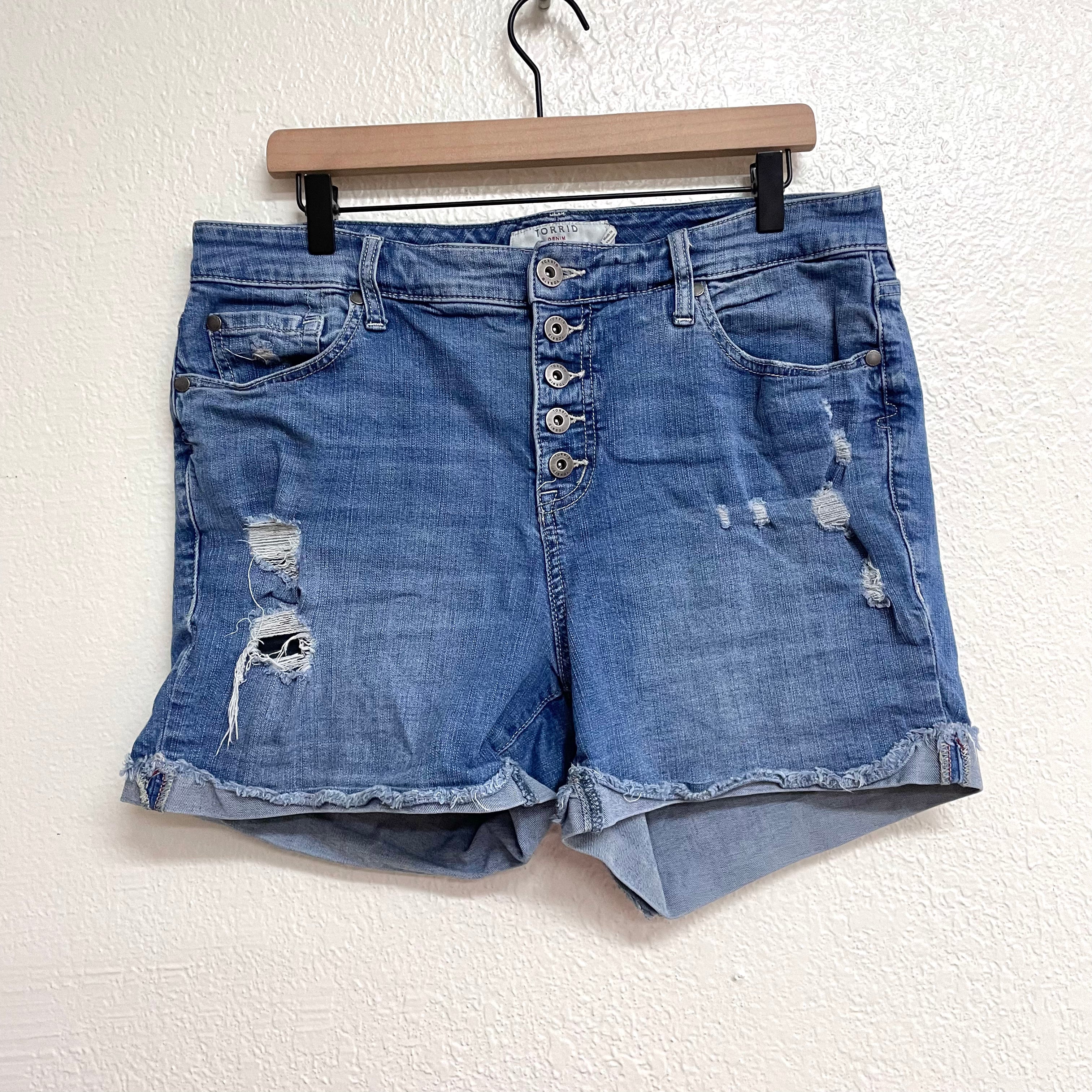 Distressed Jean Shorts