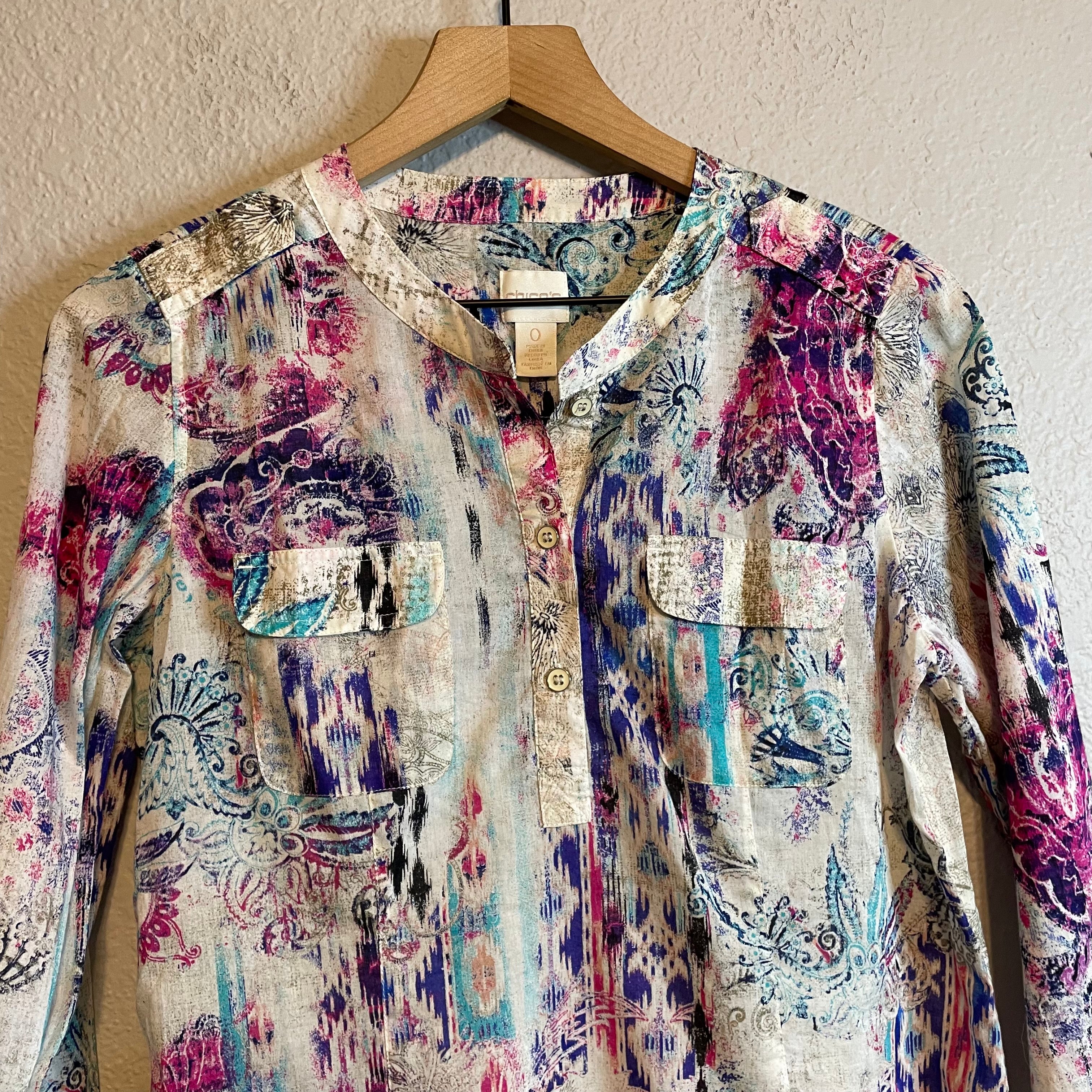 Abstract Popover Blouse