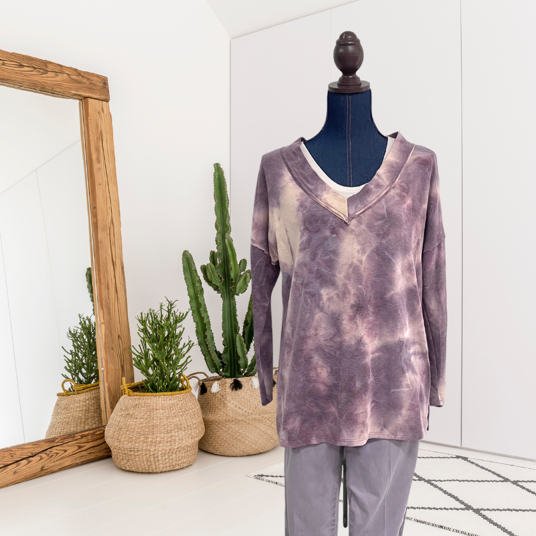 Tie Dye V-Neck Sweater