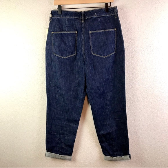 High Rise Taper Ankle Jeans