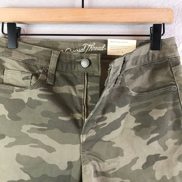 High Rise Skinny Crop Camo Jeans