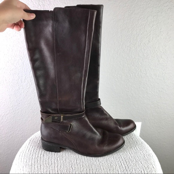 Leather Ankle Wrap Boots