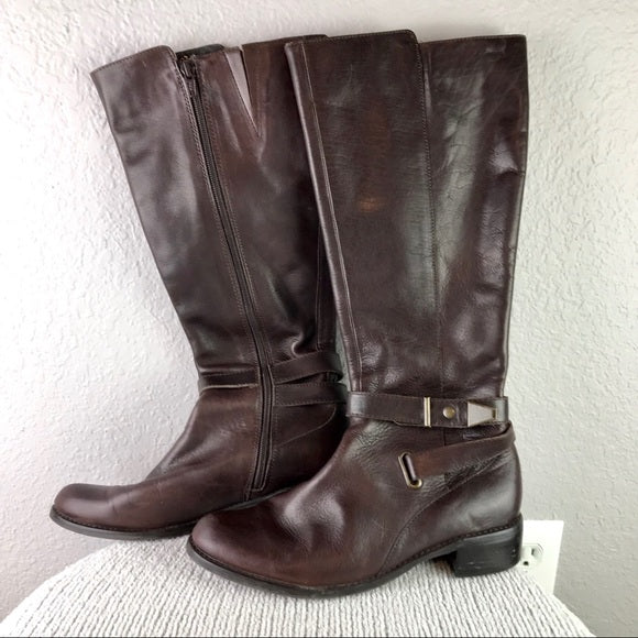 Leather Ankle Wrap Boots