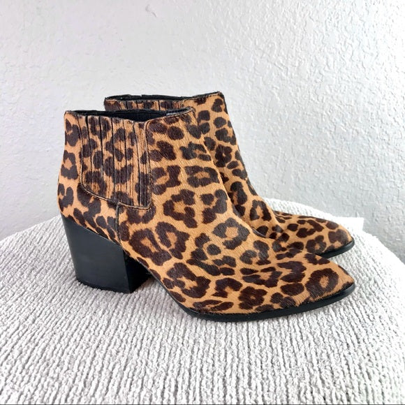 Leopard Calf Hair Booties