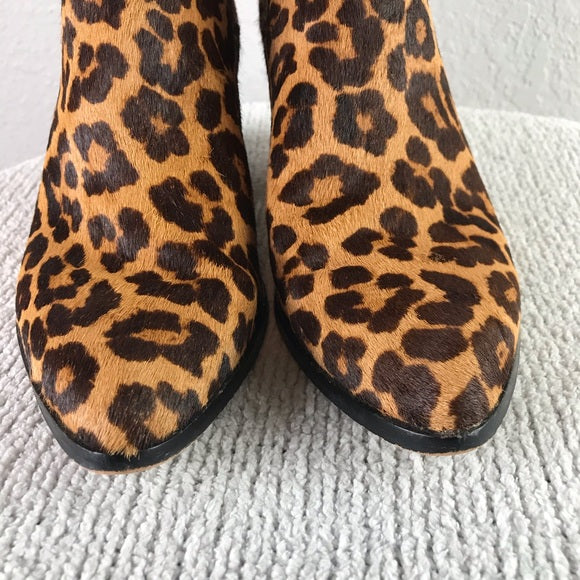 Leopard Calf Hair Booties