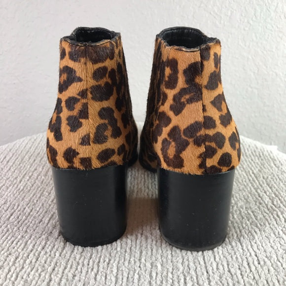 Leopard Calf Hair Booties