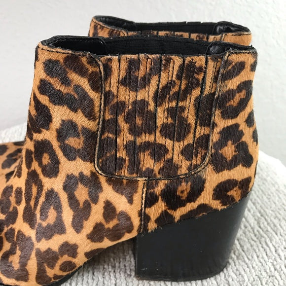 Leopard Calf Hair Booties