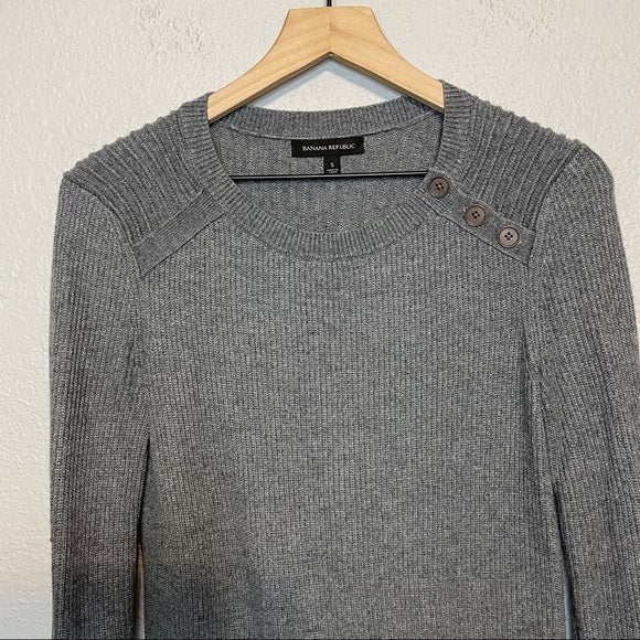 Button Shoulder Sweater