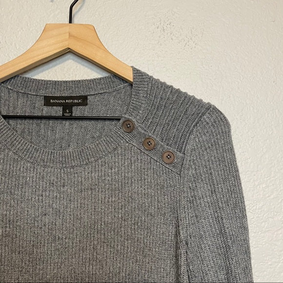 Button Shoulder Sweater