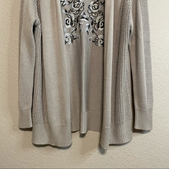 Floral Embroidered Cardigan