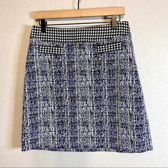 Houndstooth Knit Stretch Skirt