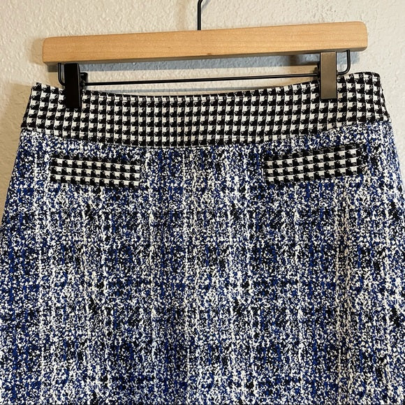 Houndstooth Knit Stretch Skirt