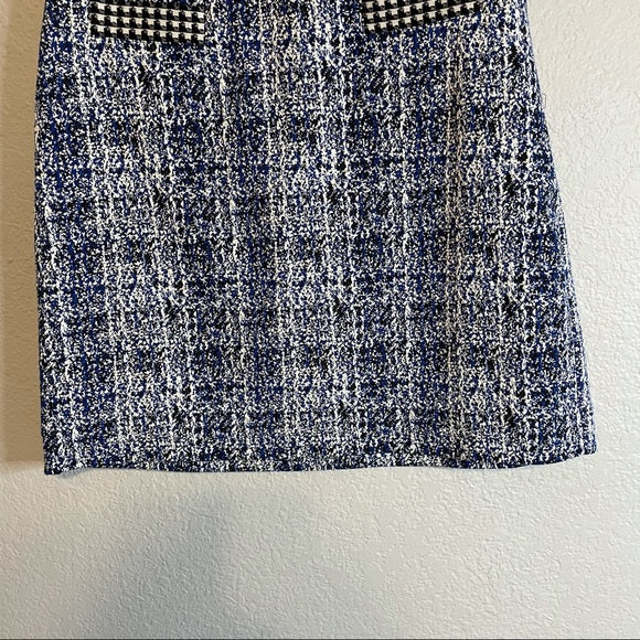 Houndstooth Knit Stretch Skirt