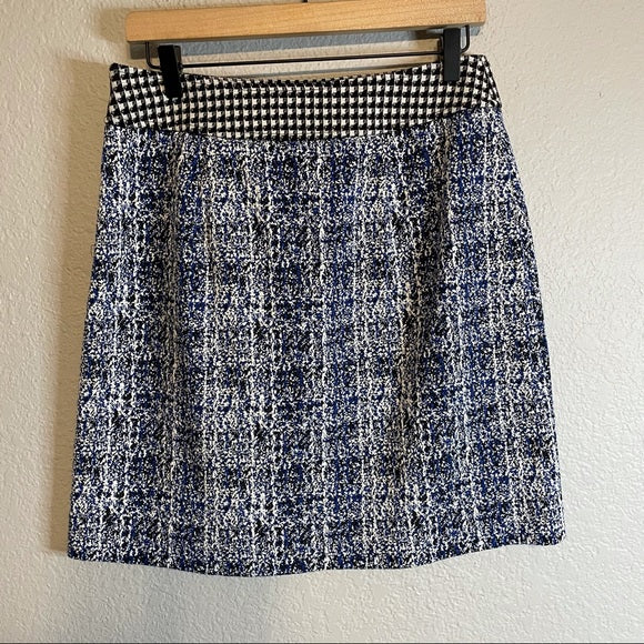 Houndstooth Knit Stretch Skirt