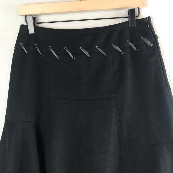 Wool Cashmere Blend Midi Skirt