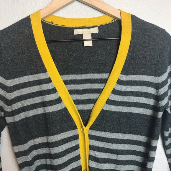 Striped Belted Cardigan