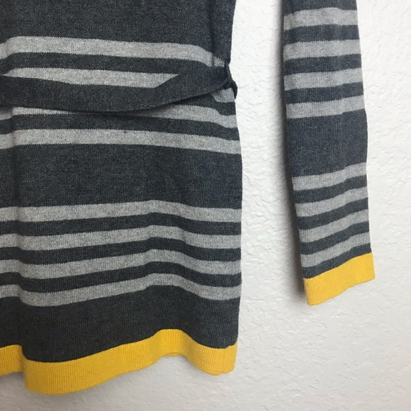 Striped Belted Cardigan