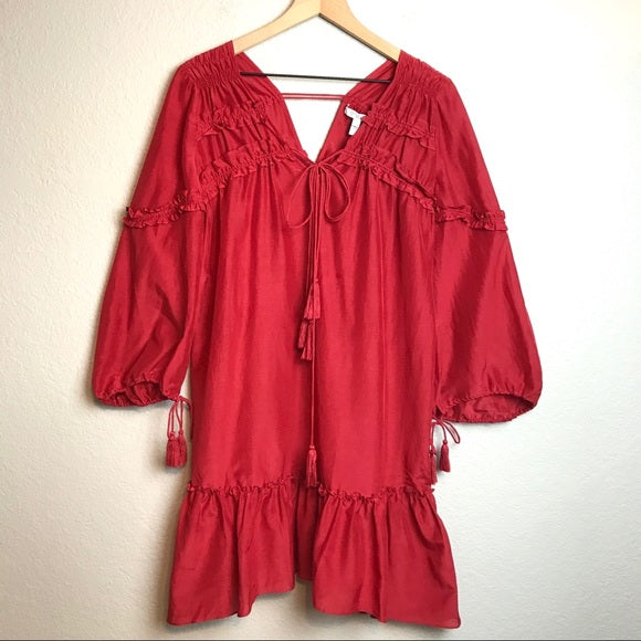 Ruffle Tassel Boho Dress