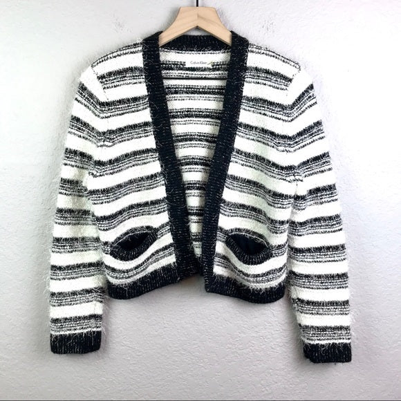 Striped Fuzzy Cardigan