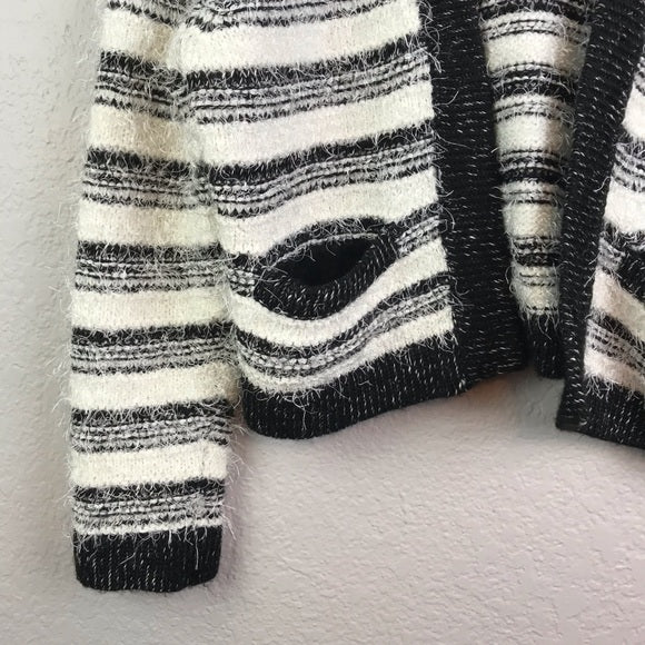 Striped Fuzzy Cardigan