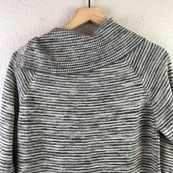 Striped Cowl Tunic Sweater