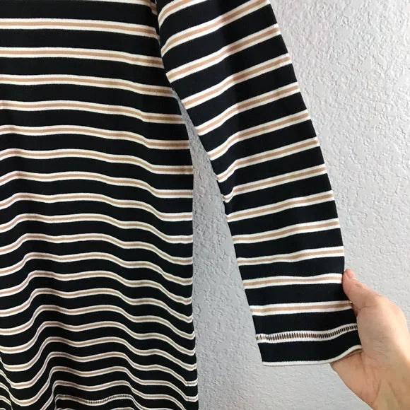 Long Sleeve Striped Shirt Dress