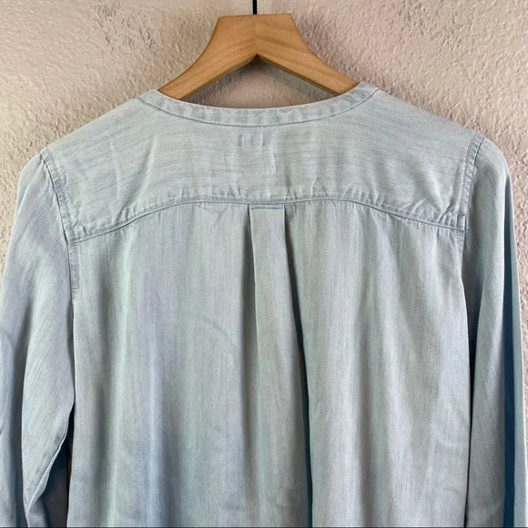 Chambray Button Front Top