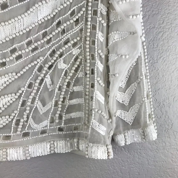 Sheer Beaded Blouse