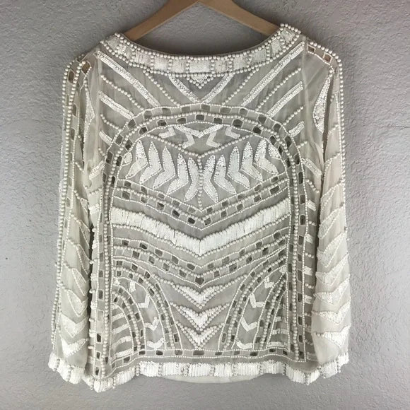 Sheer Beaded Blouse