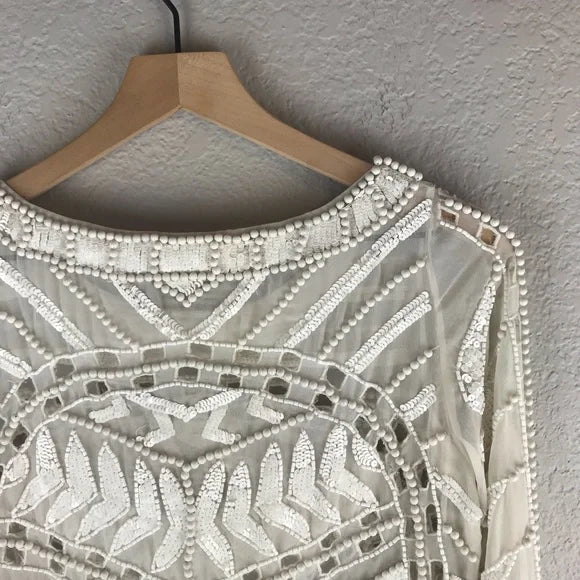 Sheer Beaded Blouse