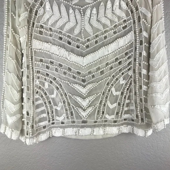 Sheer Beaded Blouse