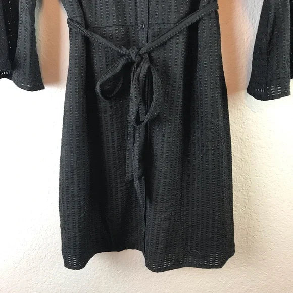 Bell Sleeve Button Down Dress