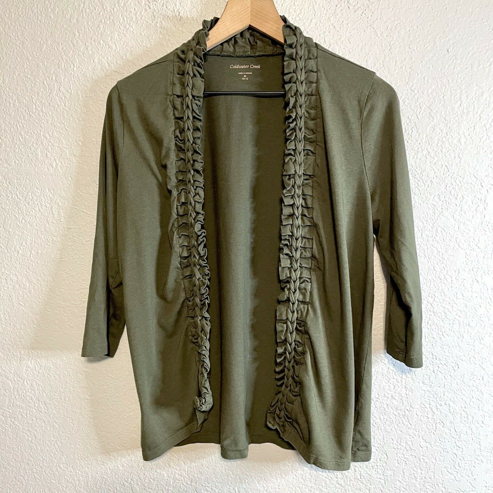 Braided Open Front Cardigan