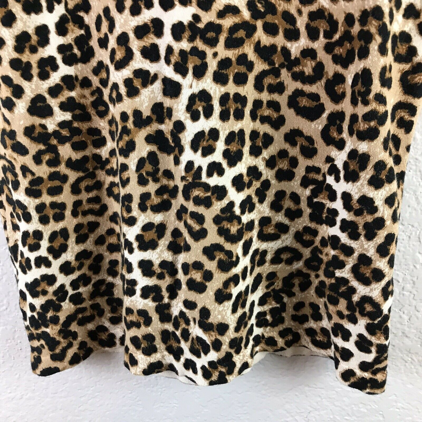 Leopard Print Short Sleeve Sweater