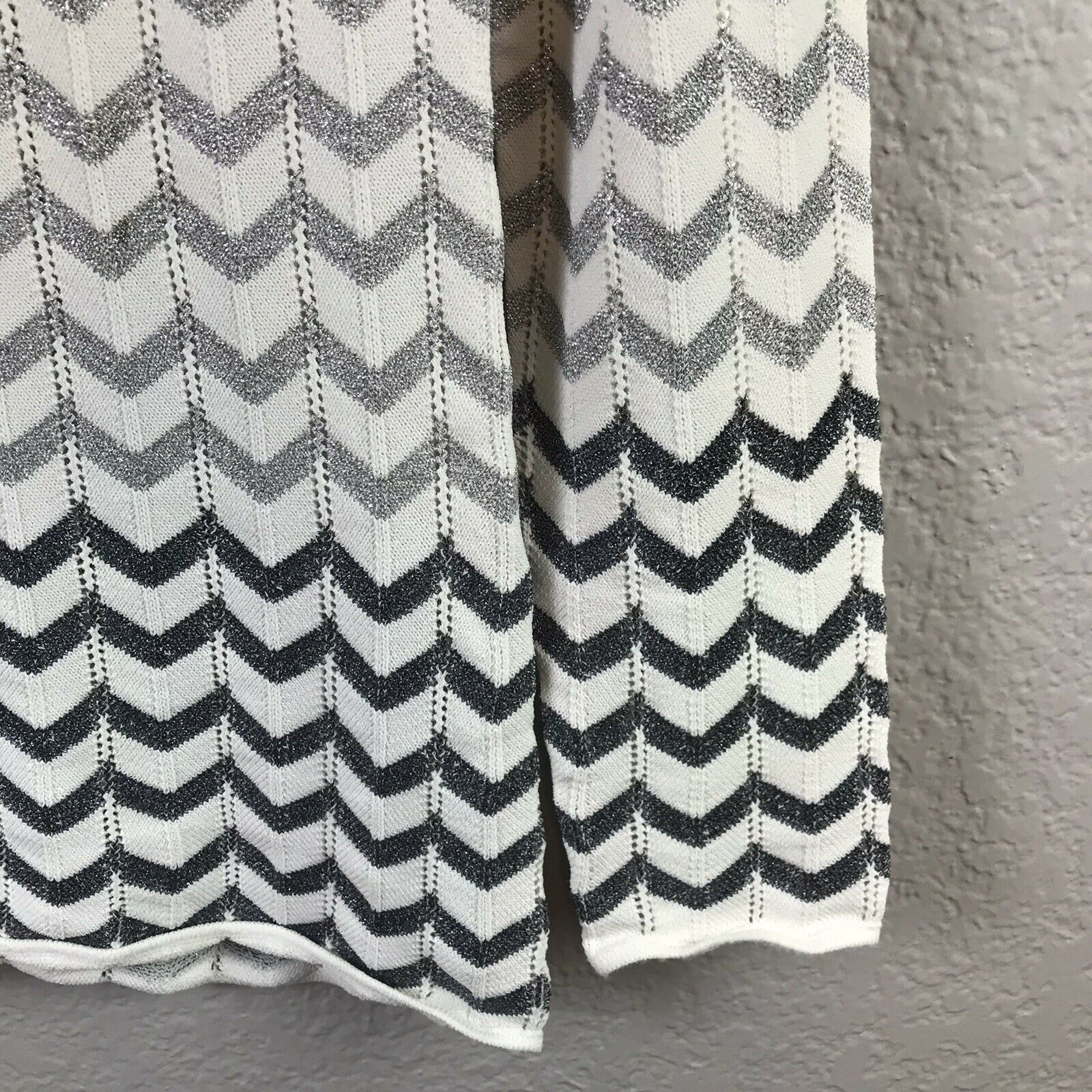 Metallic Chevron Knit Sweater