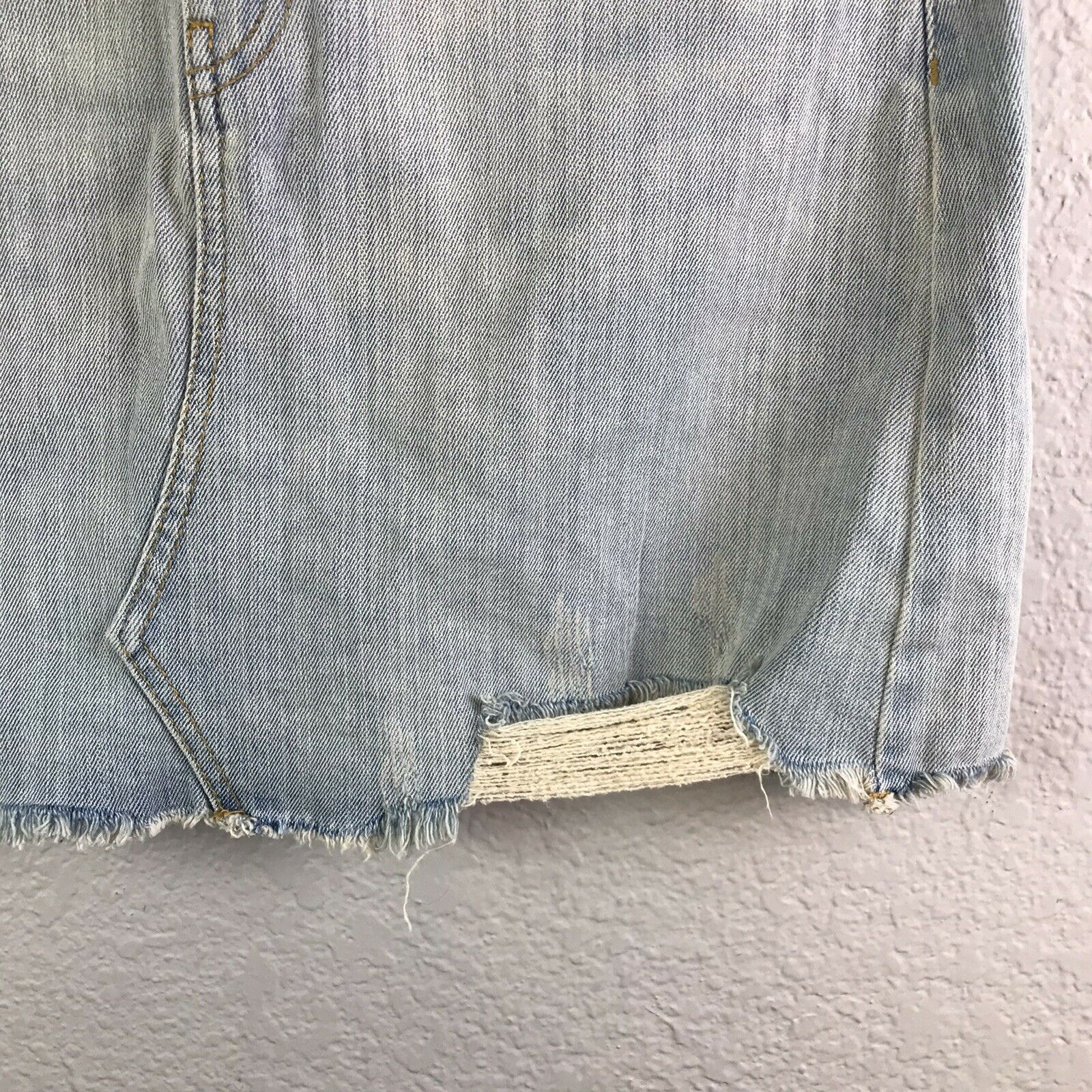 High-Rise Denim Mini Skirt