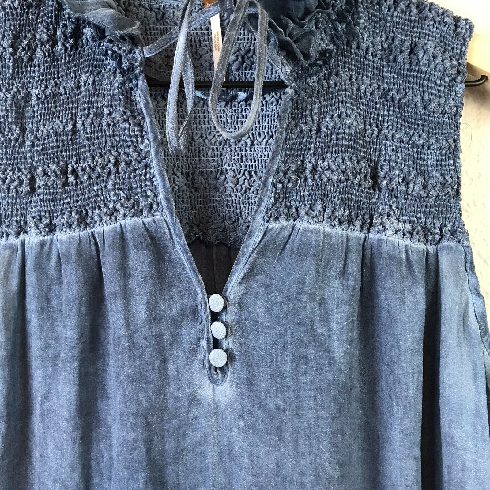 Smocked Tie Tank Top