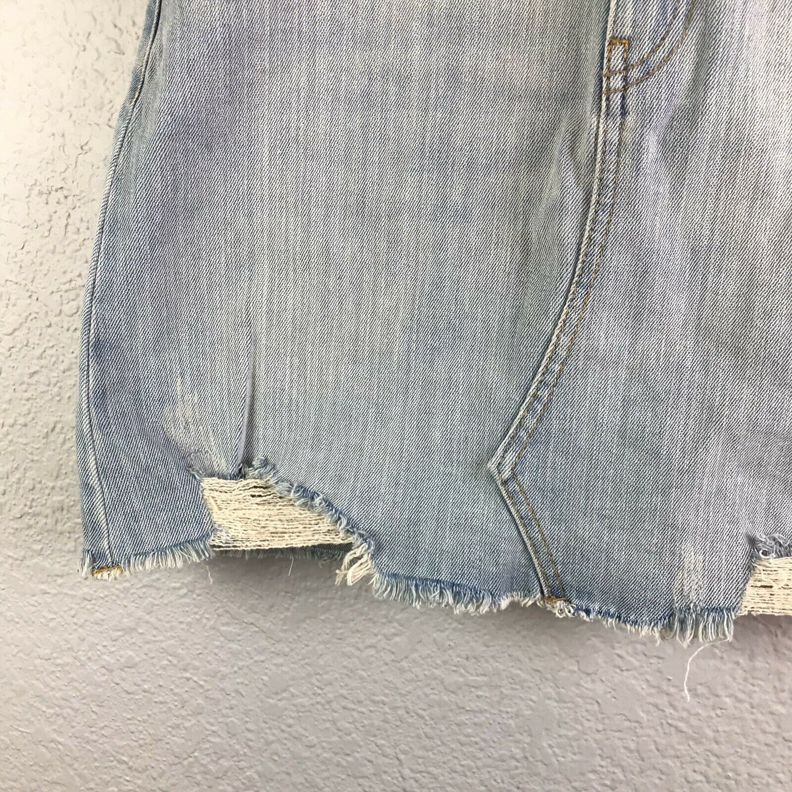 High-Rise Denim Mini Skirt