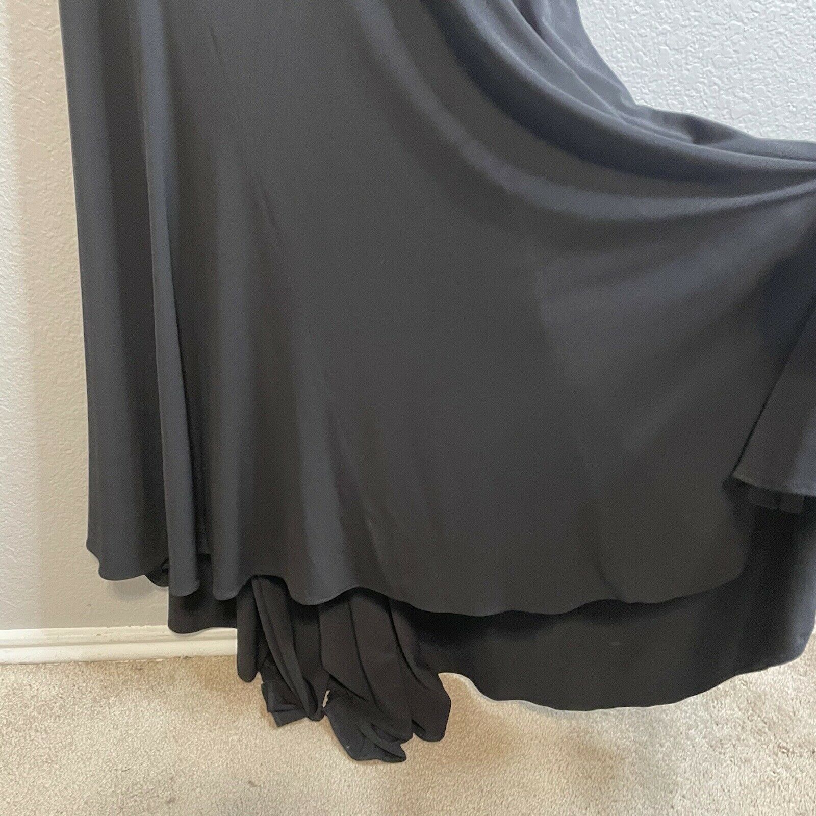 V-Neck Sheer Panel Maxi Formal Gown