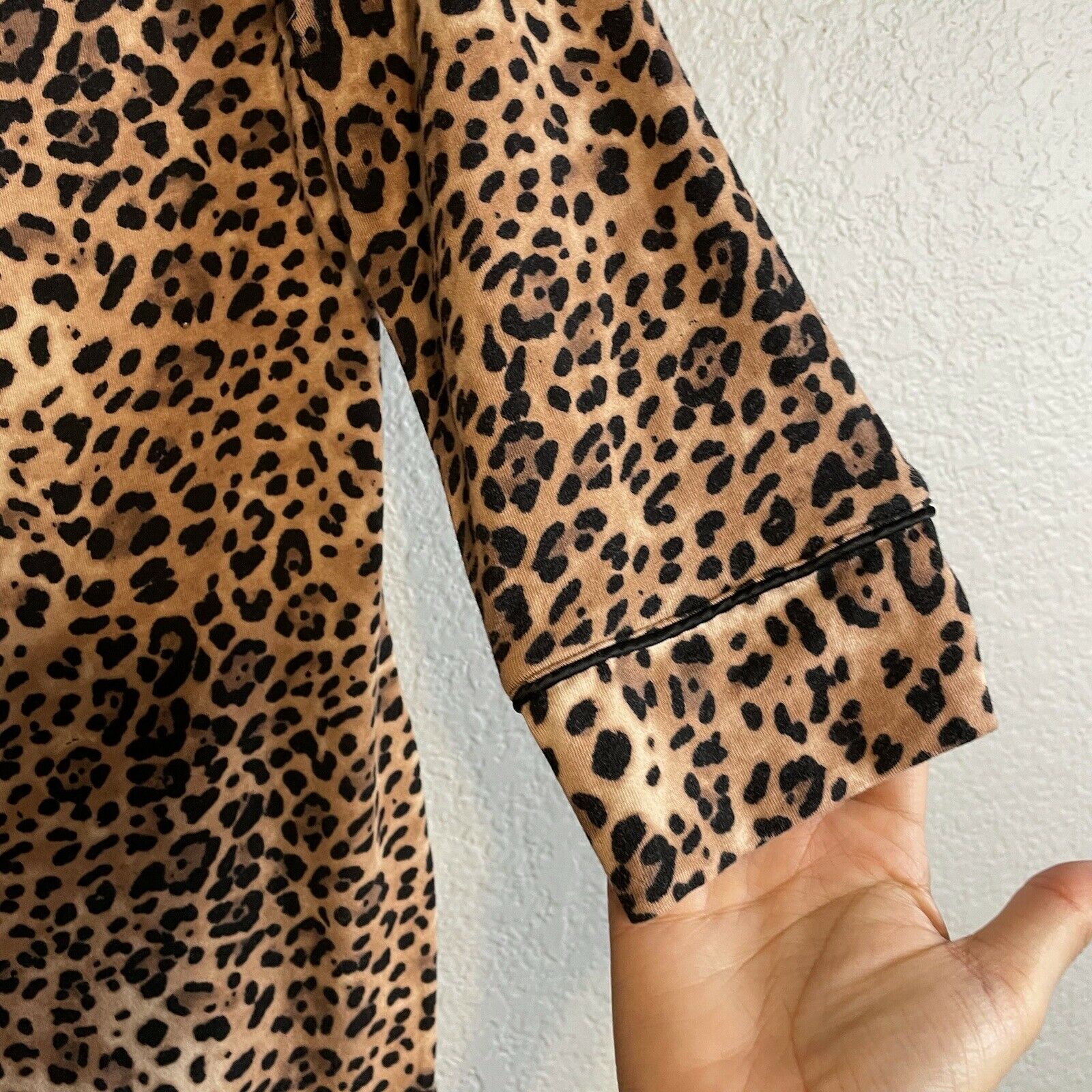 Leopard Pajama Shirt Dress