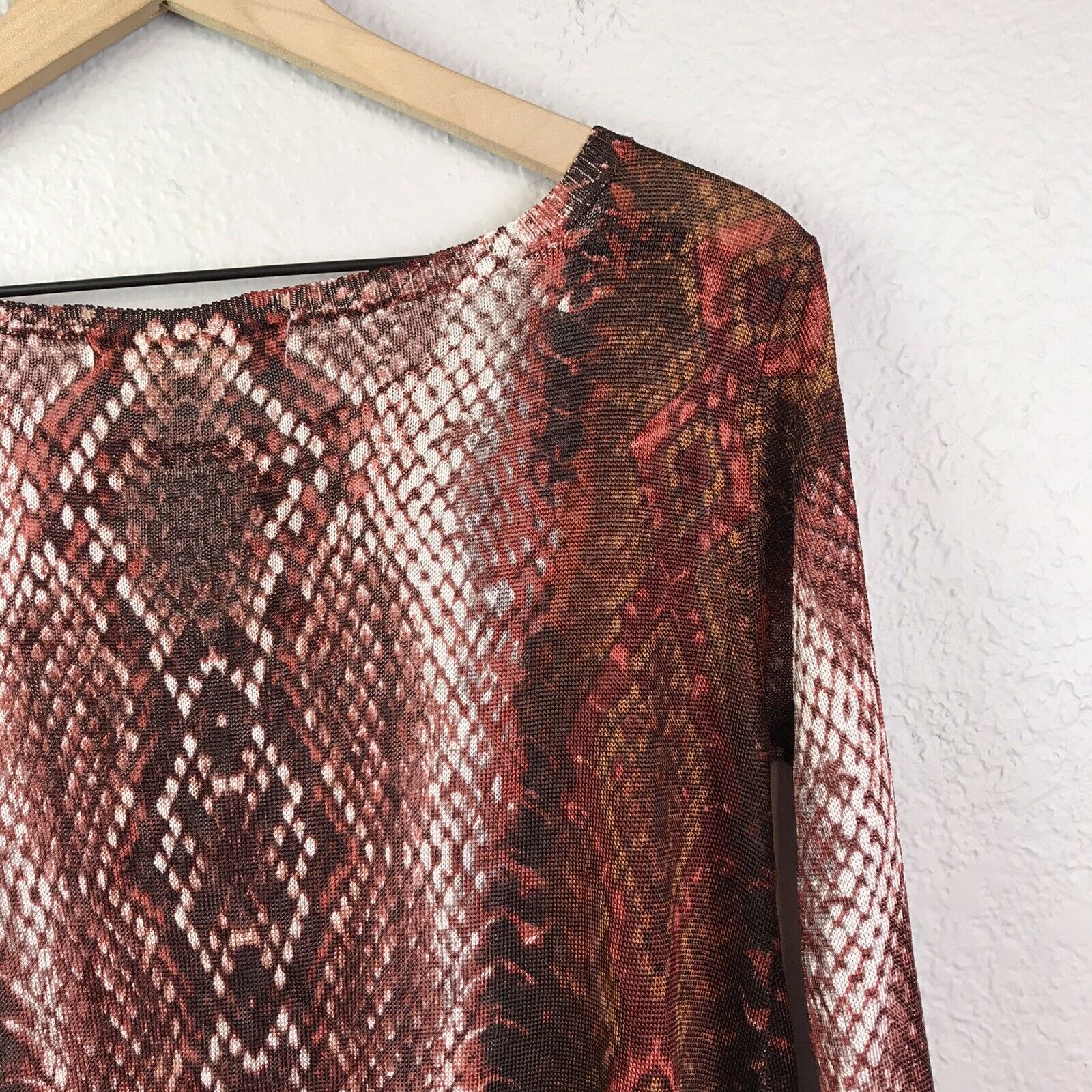 Snakeskin Print Embellished Tunic