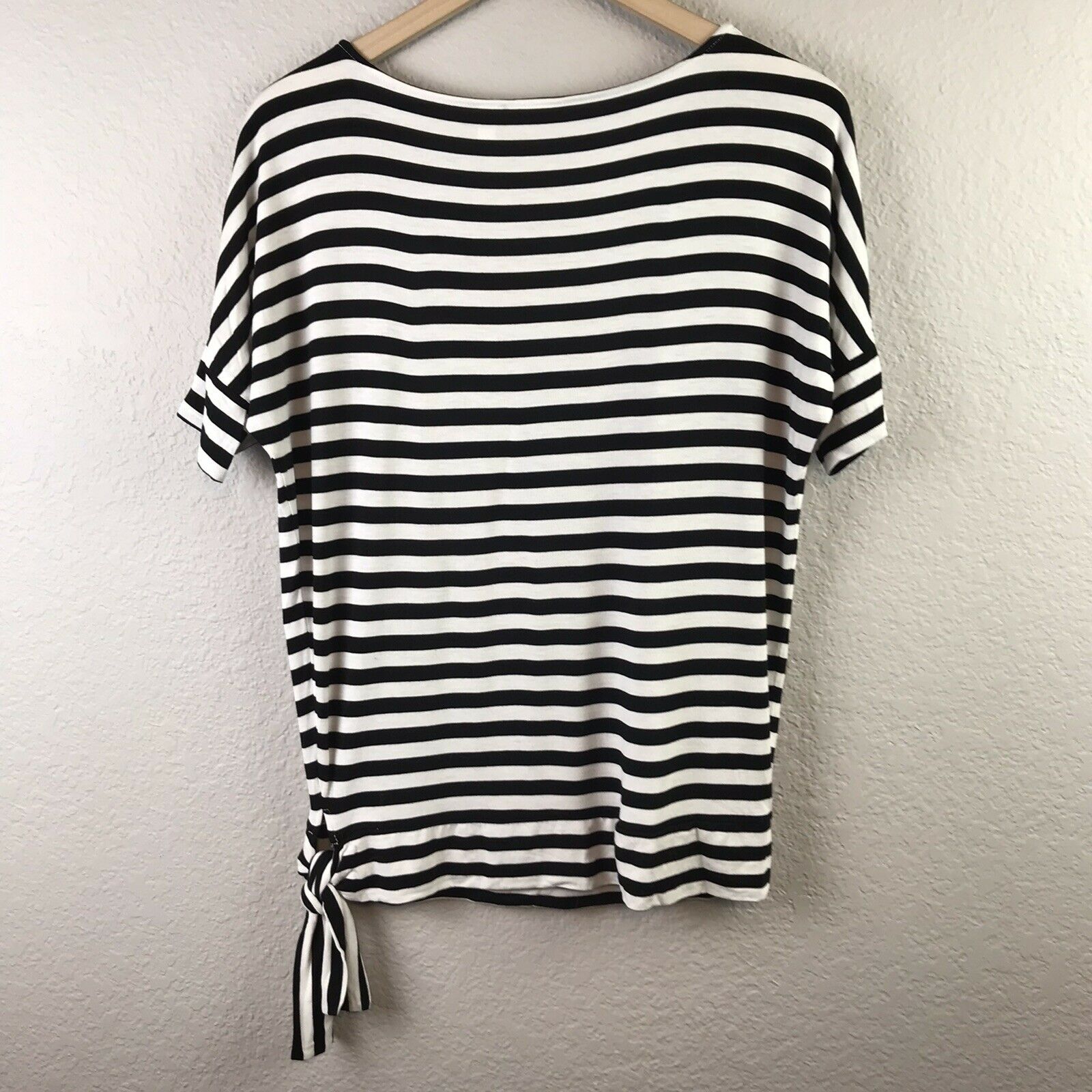 Striped Side Tie Blouse