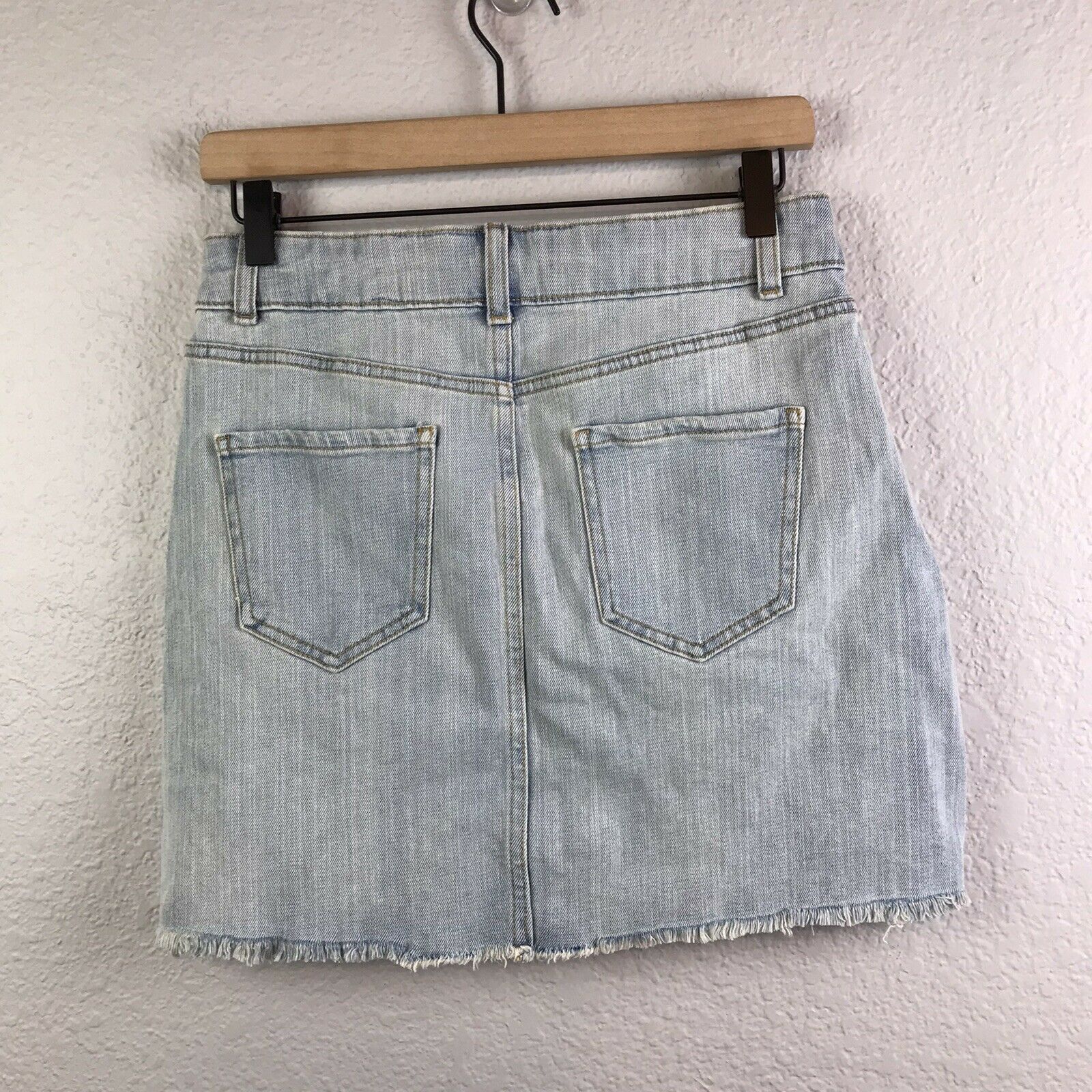 High-Rise Denim Mini Skirt