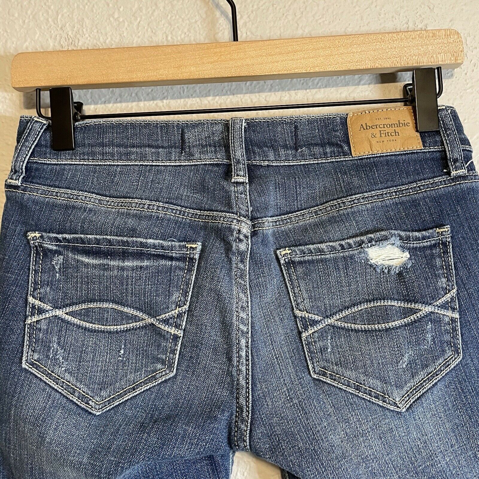 Distressed Bermuda Jean Shorts